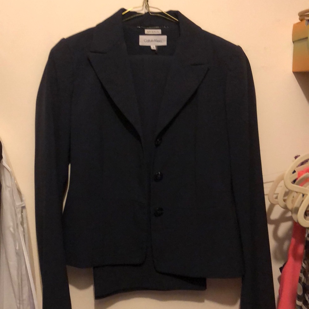 Navy blue Calvin Klein suit